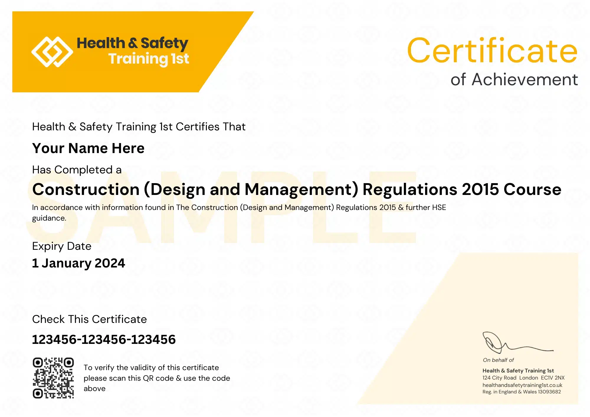 Fire Door Awareness Certificate