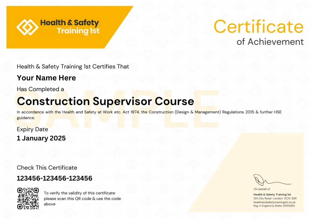 Fire Door Awareness Certificate